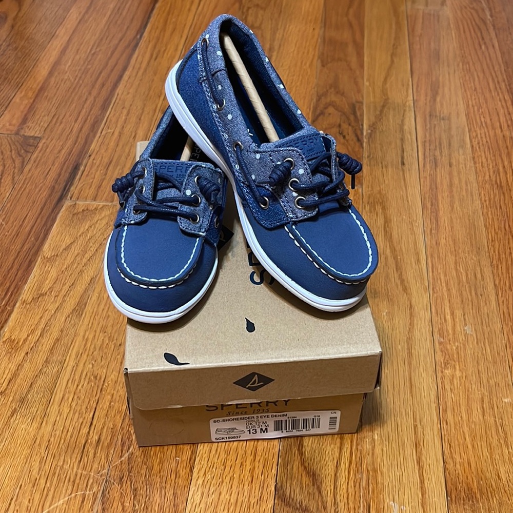 Sperry Kids Shoresider Eye Denim Boat Shoe